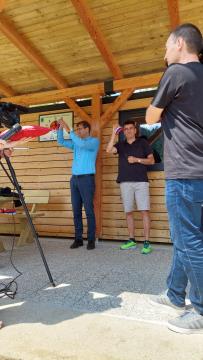 Simbolični prerez traku sta izvedla župan dr. Tomaž Rožen in predsednik ČS Čečovje Damjan Zih